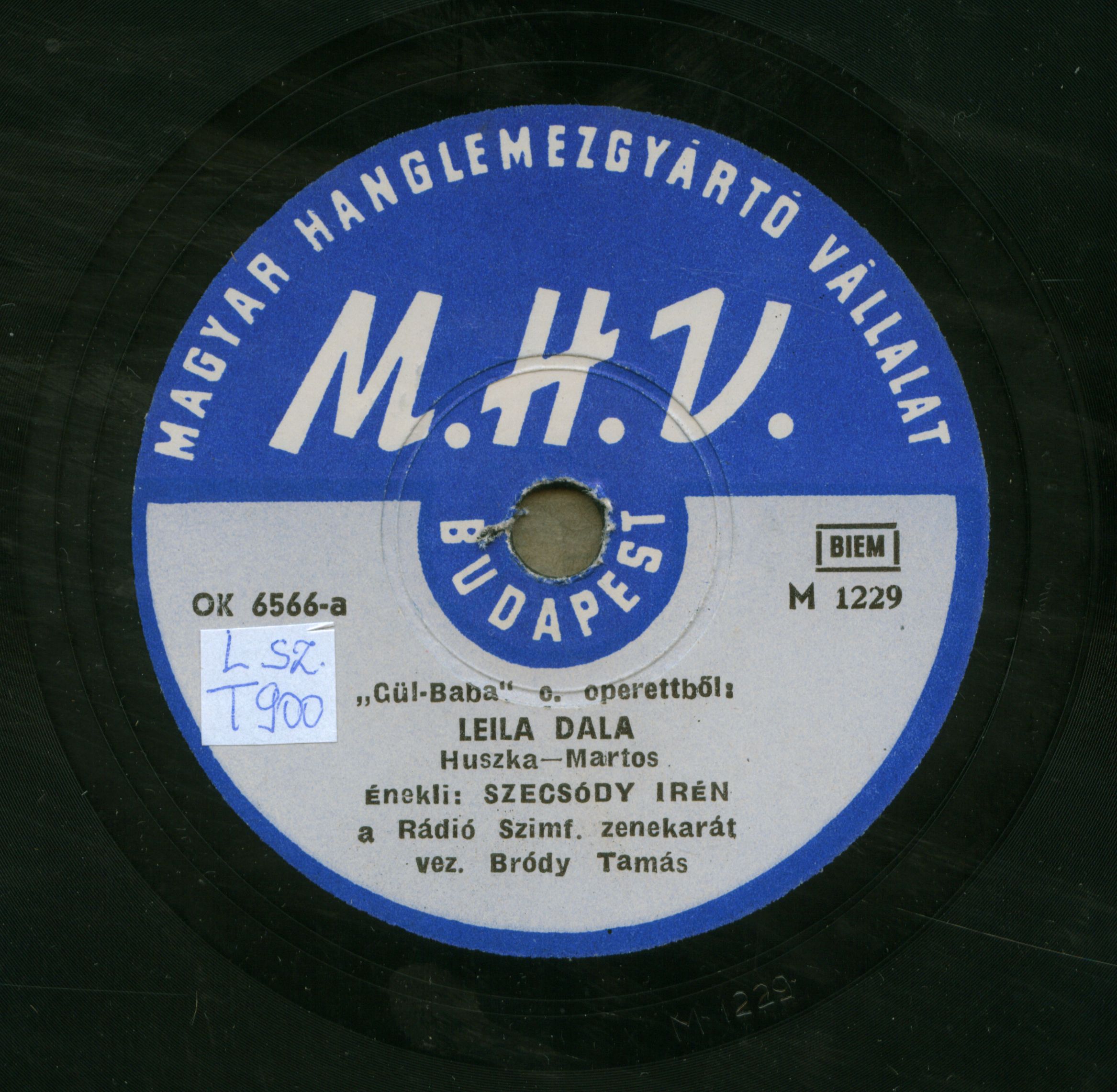 "Gül baba" c. operettből Leila dala
